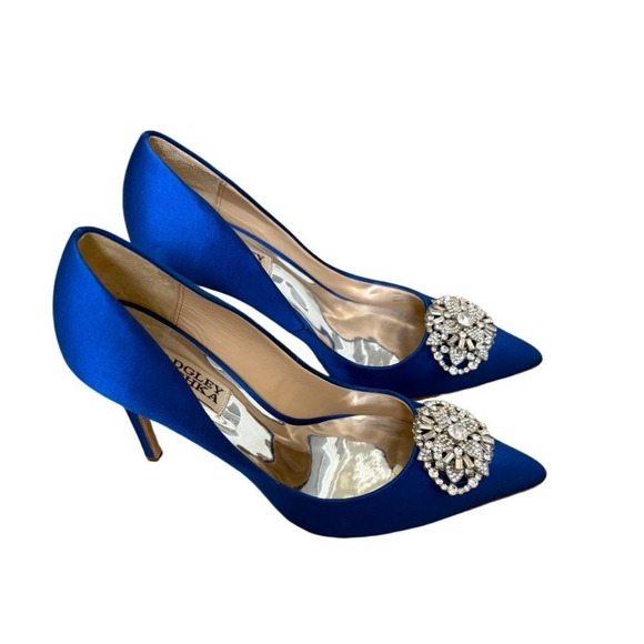 Badgley Mischka- Women's Stain Cher Pump‎ Embellished Pump - Royal Blue - Sz 6.5 - Picture 1 of 11
